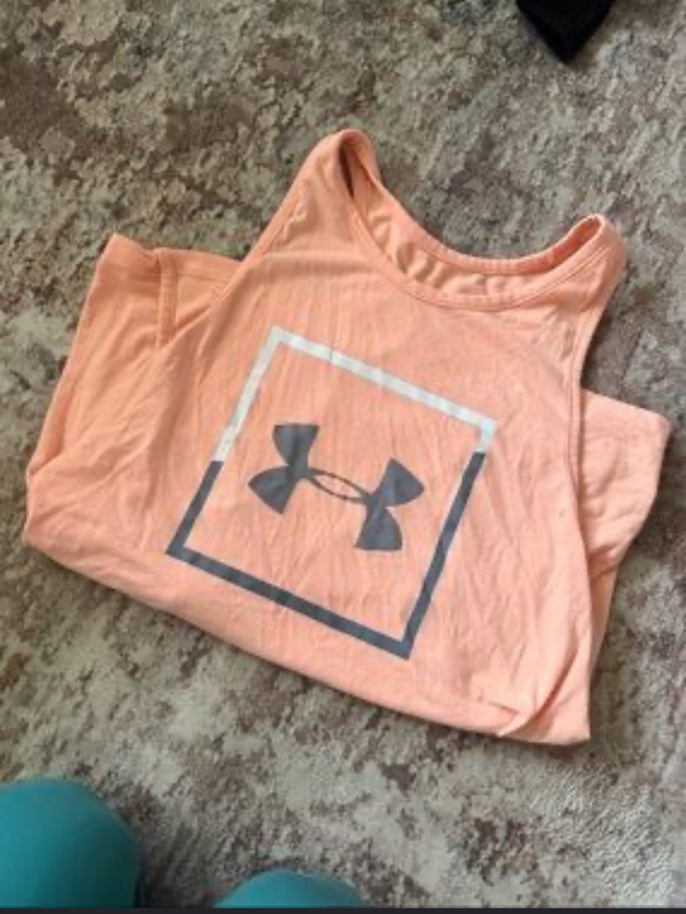 Under Armour Peach Tank with Gray Logo